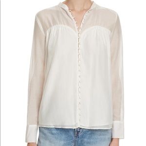 NWT Free People Illusion Blouse in Ivory